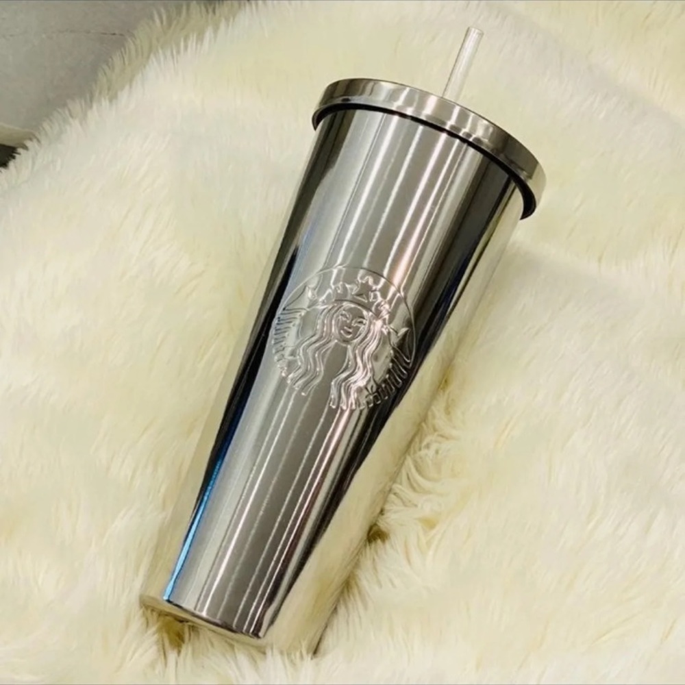 Starbucks Tumbler Mirror Metal Stainless Cold Cup - Picture 2 of 7